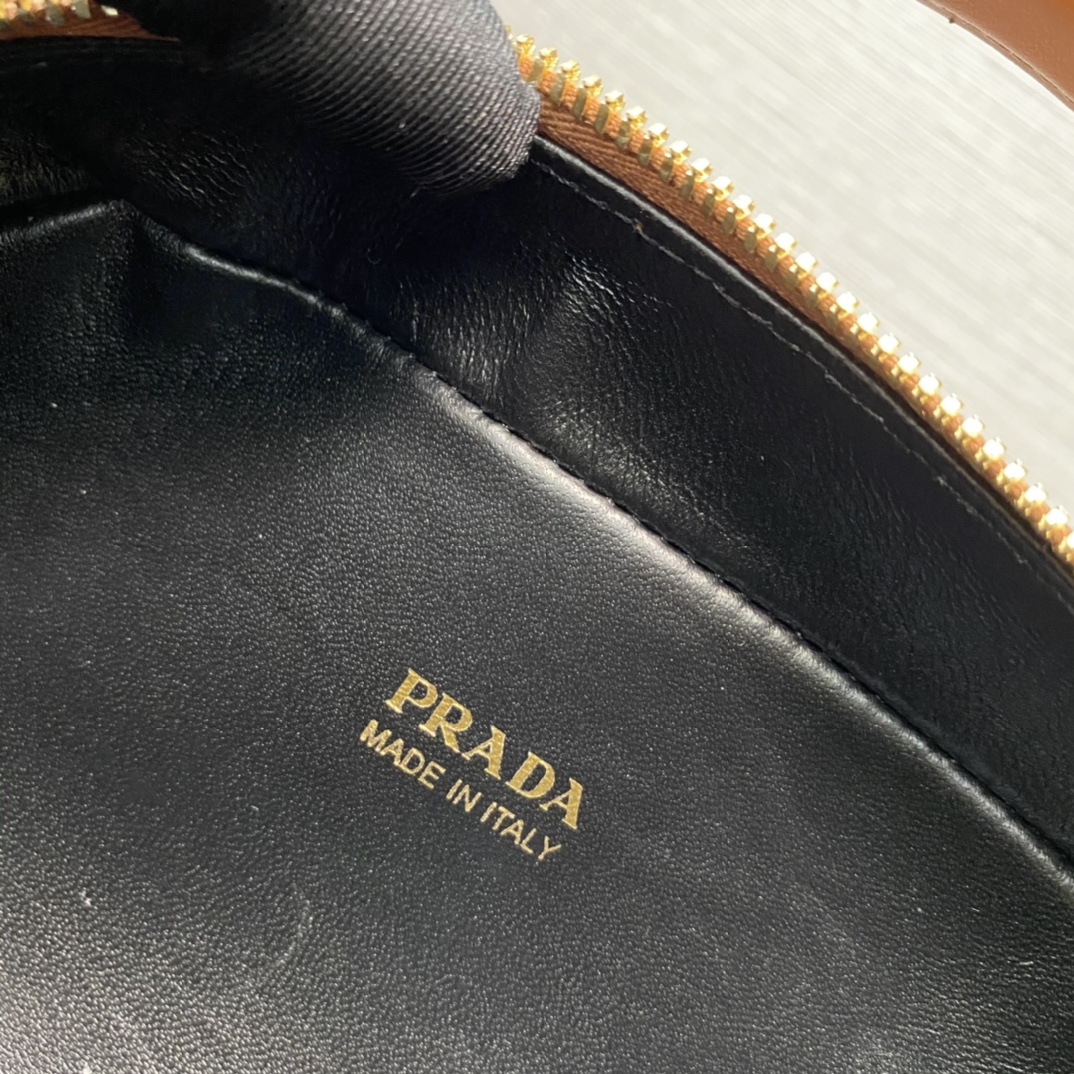 Prada Mini Odette Leather Shoulder Bag Handbag Caramel 1BH203